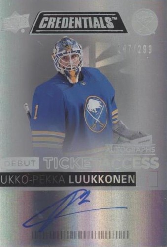 2021-22 Upper Deck Credentials - Ukko-Pekka Luukkonen #DTAA-UL