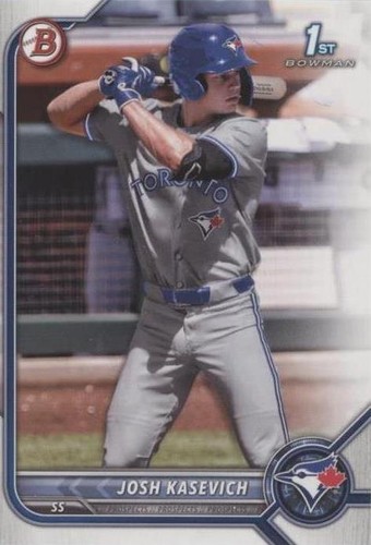 2022 Bowman Draft Chrome Blue Refractor /150 Josh Kasevich