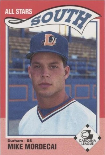 1990 Sportsprint Carolina League All Stars - Mike Mordecai #28