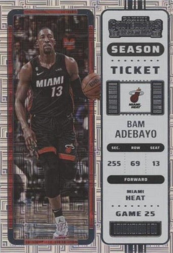 Bam Adebayo Panini Contenders Autograph Signed Rookie Card