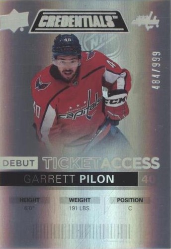 2021-22 Upper Deck Credentials - Garrett Pilon #68