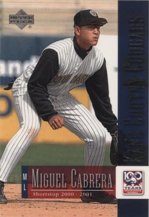 Centenario de béisbol de ligas menores de cubierta superior 2001 - Miguel Cabrera #77