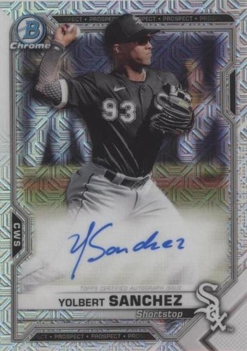 2021 Bowman Chrome - Yolbert Sanchez #BCMA-YS