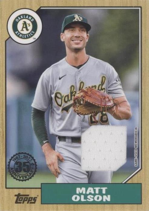 2022 Topps Series 2 - 1987 Topps Baseball Relics #87BR-MO Matt Olson (MEM)
