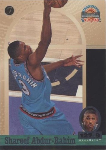 1997 Score Board Autographed Basketball - Shareef Abdur-Rahim #16