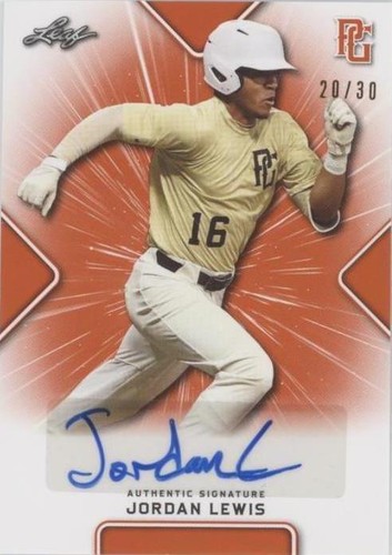 2021 Leaf Perfect Game National Showcase - Jordan Lewis #BA-JL2