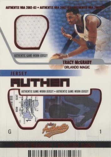 2002-03 Fleer Authentix - Tracy McGrady #JA-TM
