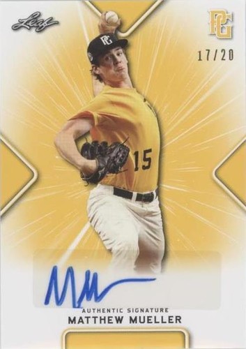 2021 Leaf Perfect Game National Showcase - Matthew Mueller #BA-MM4