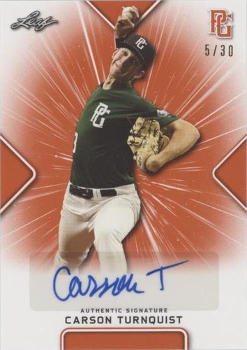 2021 Leaf Perfect Game National Showcase - Carson Turnquist #BA-CT1