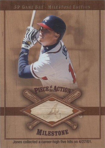 2001 SP Game Bat Edition Milestone - Chipper Jones #M-CHJ