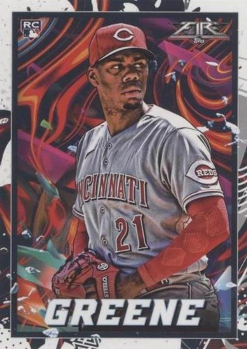 Hunter Greene RC Gold Minted 2022 Topps Fire Flamethrowers