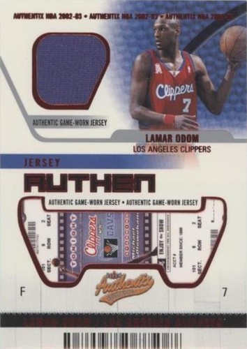 2002-03 Fleer Authentix - Lamar Odom #JA-LO