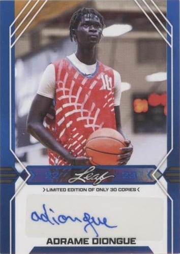 2022-23 Leaf Draft - Adrame Diongue #BA-AD1