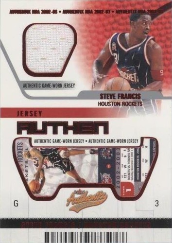 2002-03 Fleer Authentix - Steve Francis #JA-SF