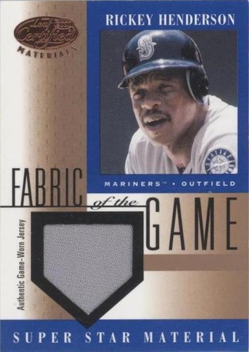 2001 Leaf Certified Materials - Rickey Henderson #FG-57