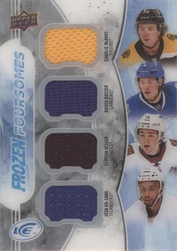 2017-18 Upper Deck Ice - Brock Boeser Charlie McAvoy Clayton Keller #F4-RC1