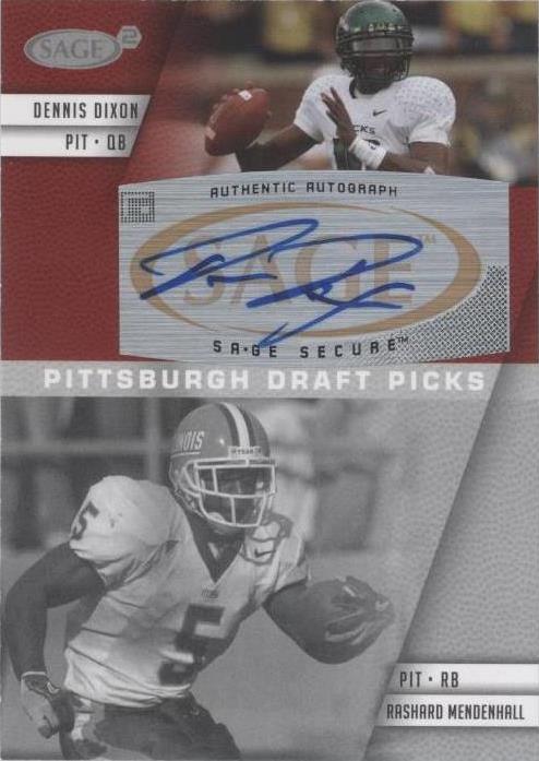 2008 SAGE Squared Dennis Dixon Rashard Mendenhall #A-79B