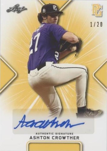 2021 Leaf Perfect Game National Showcase - Ashton Crowther #BA-AC1