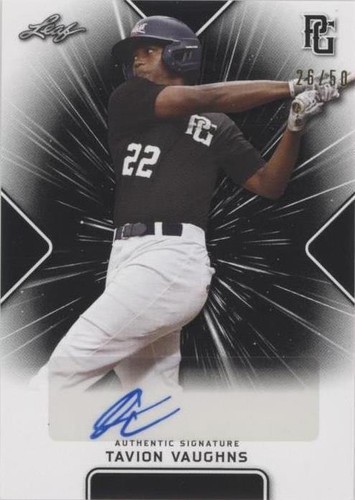 2021 Leaf Perfect Game National Showcase - Tavion Vaughns #BA-TV1