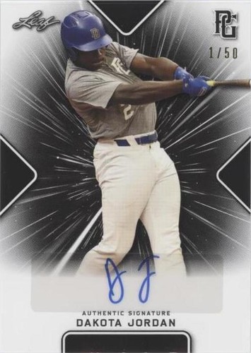 2021 Leaf Perfect Game National Showcase - Dakota Jordan #BA-DJ2