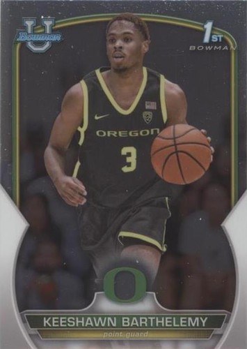 2022-23 Bowman University Chrome - Keeshawn Barthelemy #17