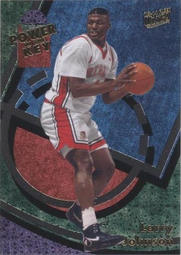 H285 LARRY JOHNSON AUTO 2013-14 FLEER RETRO TEAM LEADER GOLD