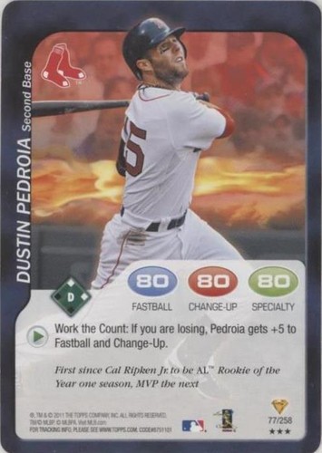 2011 Topps Attax - Dustin Pedroia #77