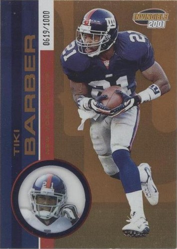 2001 Pacific Invincible Tiki Barber #156