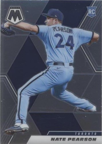 Nate Pearson 2021 Panini Mosaic Blue Debuts Blue Jays Card