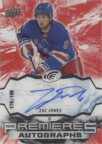 2021-22 Upper Deck Ice - Zac Jones #IPA-ZJ