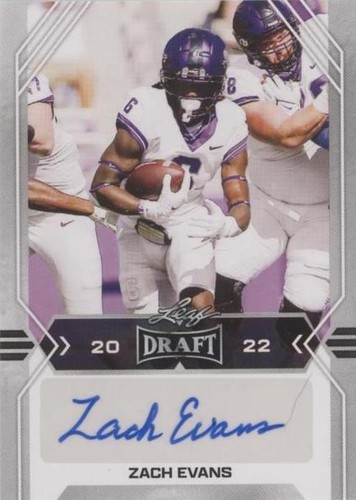 2022 Leaf Draft Zach Evans #BA-ZE1