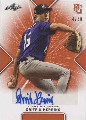 2021 Leaf Perfect Game National Showcase - Griffin Herring #BA-GH2