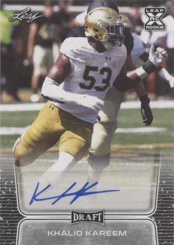 2020 Leaf Draft Khalid Kareem #BA-KK1