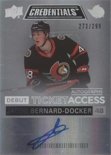2021-22 Upper Deck Credentials - Jacob Bernard-Docker #DTAA-JB