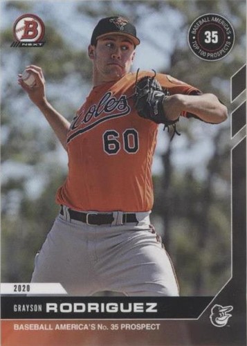 2020 Bowman Next Topps Now Baseball America's Top 100 Prospects - Grayson Rodriguez #T51