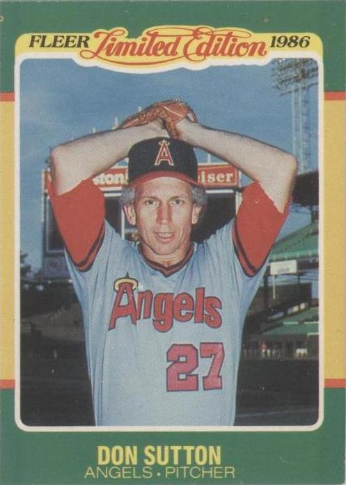 Fleer 1986 edición limitada superestrellas de béisbol - Don Sutton #43