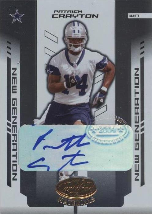 2004 Leaf Certified Materials Patrick Crayton #180