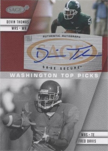 2008 SAGE Squared Devin Thomas Fred Davis #A-54A