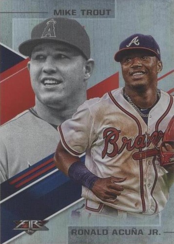 2019 Topps Fire - Mike Trout Ronald Acuña Jr. #LL-6