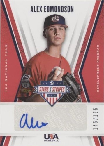 2019 Panini USA Baseball Stars & Stripes - Alex Edmondson #16U-AE