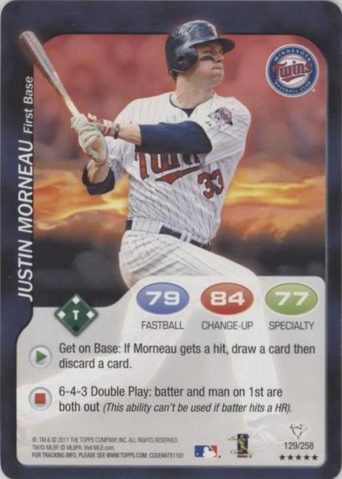 2011 Topps Attax - Justin Morneau #129