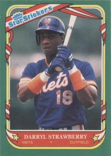 1987 Fleer Star Stickers - Darryl Strawberry #114