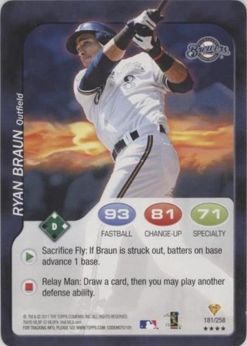 2011 Topps Attax - Ryan Braun #181