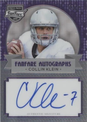 2013 Press Pass Fanfare Collin Klein #FF-CK