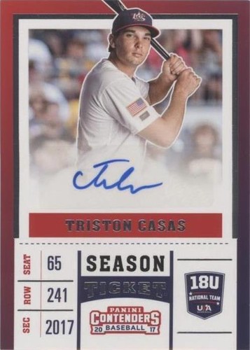 2017 Panini Elite Extra Edition - Triston Casas #USA18-TC