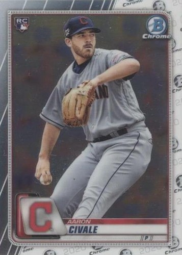 Aaron Civale 2019 Bowman Chrome 1ST Auto Speckle Refractor