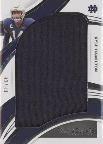 2022 Panini Immaculate Collection Collegiate Kyle Hamilton #IJ-KHA