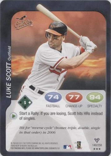 2011 Topps Attax - Luke Scott #140