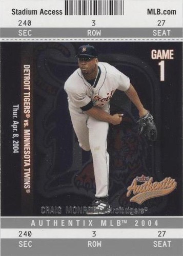 2004 Fleer Authentix - Craig Monroe #60
