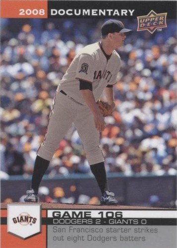 2008 Upper Deck Documentary - Matt Cain #3162
